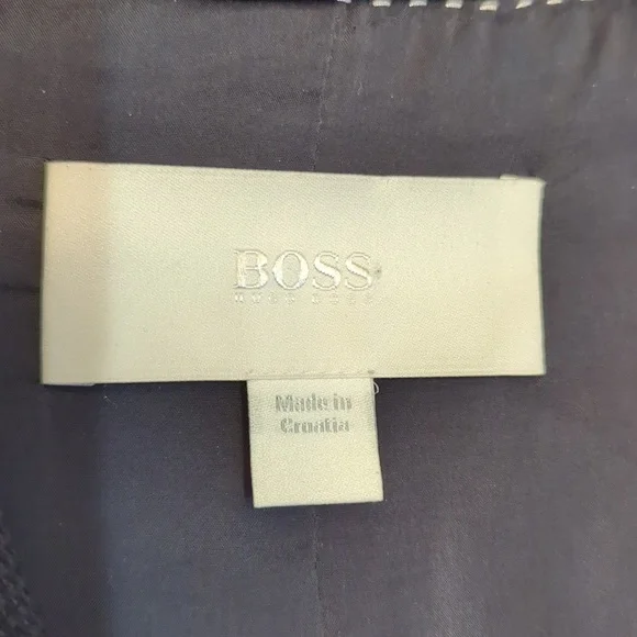 Boss Virgin Stretch Wool Navy Women's Blazer - Picture 4 of 13